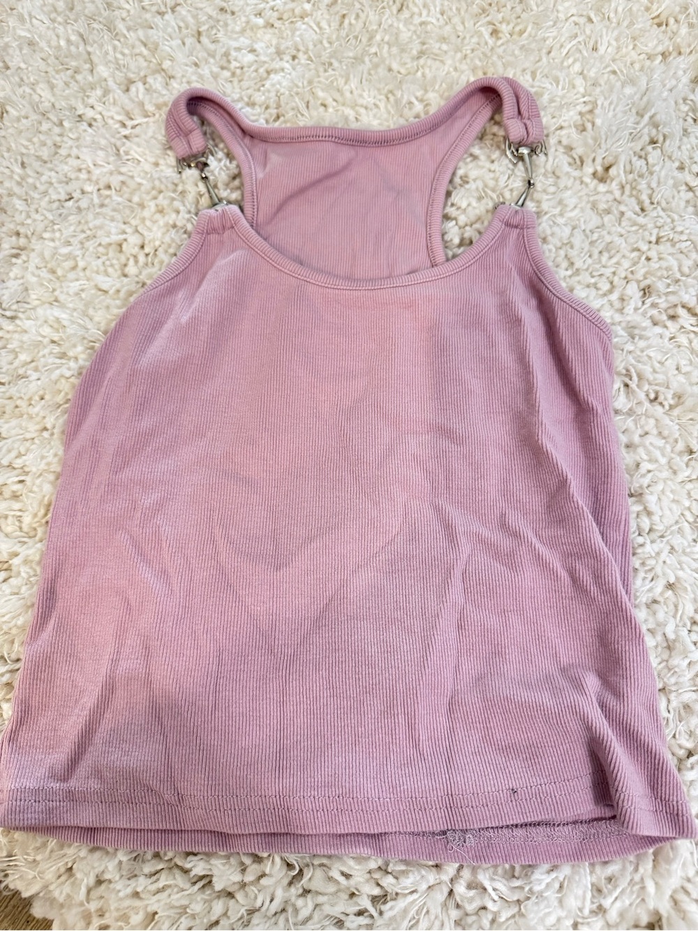Urban Outfitters Dusty Rose Ribbed Tank with Ring Straps